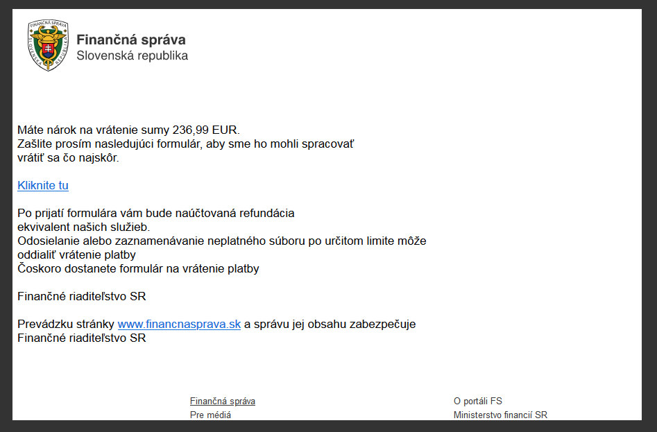 podvody sprava
