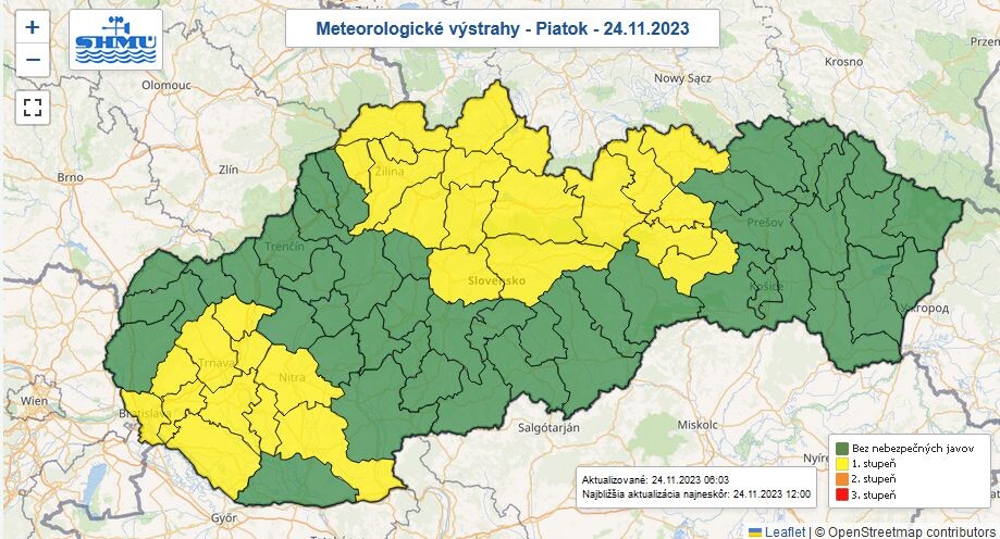 vystraha poladovica