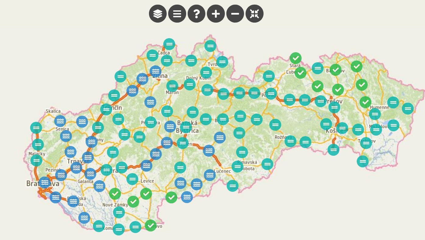 mapa zjazdnost.sk