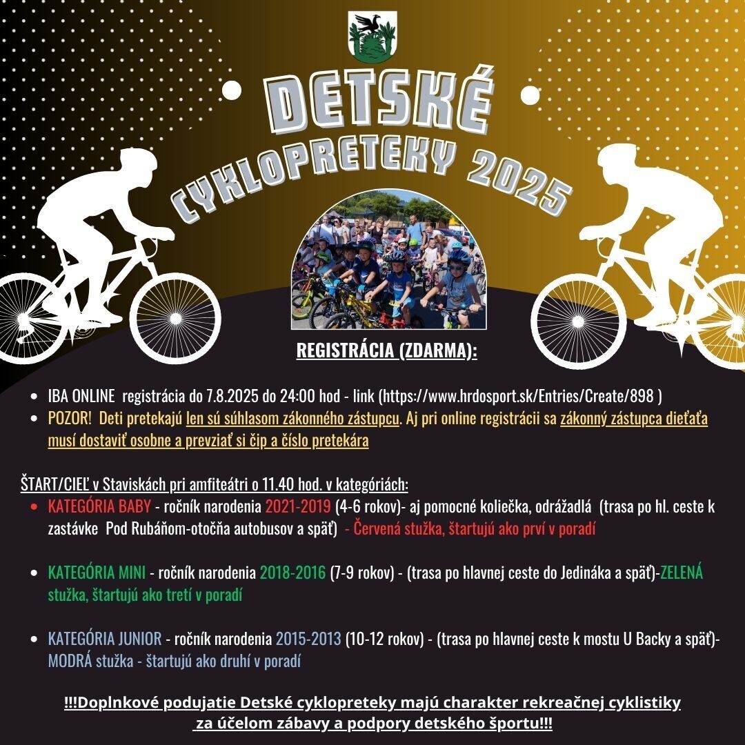 Plagat Detske cyklopreteky zborov