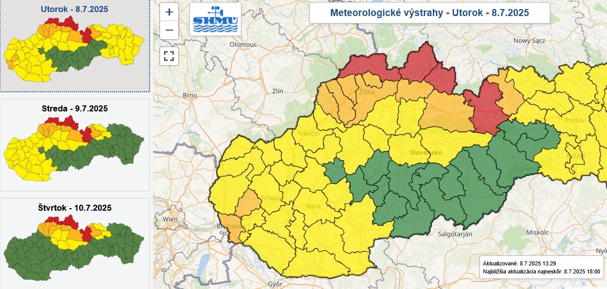 mapa pocasie