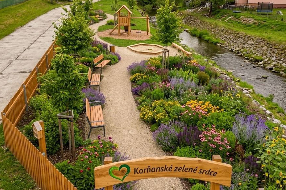 korna zelene srdce