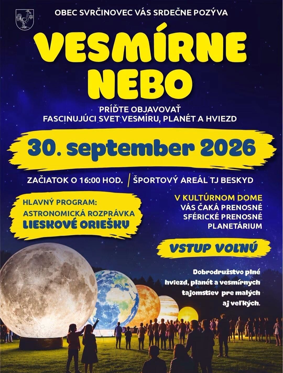 vesmirne nebo svrcinovec